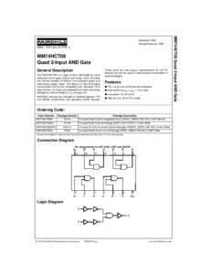 Revised February[removed]MM74HCT08 Quad 2-Input AND Gate General Description The MM74HCT08 is a logic function fabricated by using