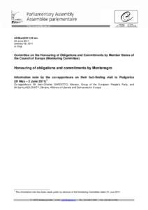 AS/Mon[removed]rev. 24 June 2011 amondoc18r_2011 or. Engl.  Committee on the Honouring of Obligations and Commitments by Member States of