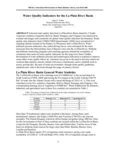 Water Quality indicators for the La Plata River Basin