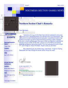 Issue 6  March, 2013 NORTHERN SECTION OAMRS NEWS