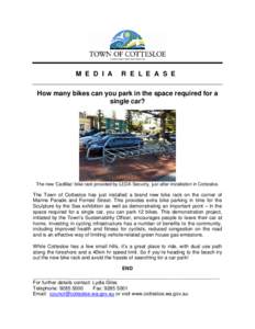 Microsoft Word - Media Release - Bike Parking Demo Project 2013