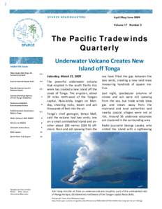 SPARCE HEADQUARTERS  April/May/June 2009 Volume 17 Number 2  The Pacific Tradewinds