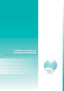 Guidelines on continuing professional development Guidelines on continuing professional development  1.	Introduction