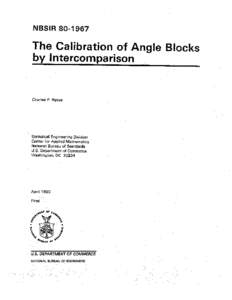 The Calibration of Angle Blocks by Intercomparison