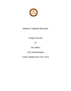 Bethune-Cookman University  Campus Security & Fire Safety 2012 Annual Report