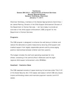 Microsoft Word - Testimony - SB[removed]Senate Appropriations.doc