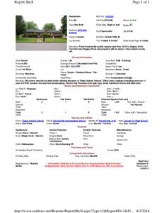 Report Shell  Page 1 of 1 Residential
