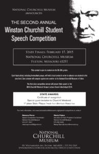 National Churchill Museum announces THE SECOND ANNUAL  Winston Churchill Student