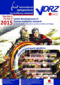 international  symposium on resilience research Thu Oct 1 Fri Oct 2 Latest developments in