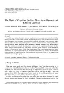 Topics in Cognitive Science[removed]–42 Copyright © 2013 Cognitive Science Society, Inc. All rights reserved. ISSN:[removed]print[removed]online DOI: [removed]tops[removed]The Myth of Cognitive Decline: Non-Linea