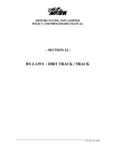 Microsoft Word - S22 By-Laws Dirt Track.doc