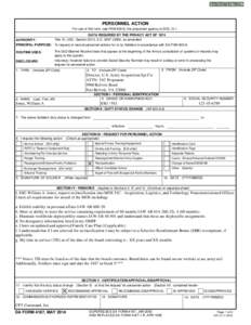 Attachments Menu  PERSONNEL ACTION For use of this form, see PAM 600-8; the proponent agency is DCS, G-1. DATA REQUIRED BY THE PRIVACY ACT OF 1974 Title 10, USC, Section 3013, E.OSSN), as amended