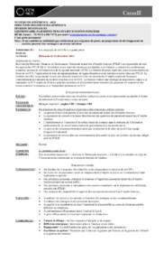 NUMÉRO DE RÉFÉRENCE : 6021 DIRECTION DES SERVICES GÉNÉRAUX DIVISION DES FINANCES GESTIONNAIRE, PAIEMENTS TENANT LIEU D’IMPÔTS FONCIERS RÉ-06, Salaire – 74 593 $ à [removed] $ par année (renseignements sur les 