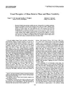 Journal of Experimental Psychology: Human Petr.eption and Performance 2000, Vol. 26. No. 3, Copyright 2000 by the American Psychological Association, Inc/$5.00 ooI: 