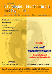 Grundprinzipien der existenziellen Psychotherapie Längle A Journal für Neurologie Neurochirurgie und Psychiatrie 2015; 16 (1), 30-35