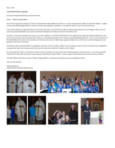 May 7, 2014 Holy Childhood Mission Day Mass Our Lady of Perpetual Help Parish, Sherwood Park, AB. Motto: Children helping children. Over 170 years ago, Bishop Charles de Forbin-Janson founded the Holy Childhood Associati