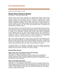 ALA American Library Association  Book Links: Marchv.9 no.4) Read-Aloud Science Books by Terrence E. Young and Coleen Salley