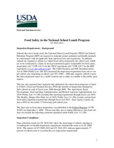 Food Safety in the National School Lunch Program