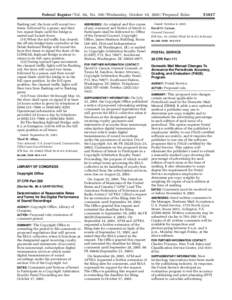 Federal Register / Vol. 66, No[removed]Wednesday, October 10, [removed]Proposed Rules flashing red, the horn will sound two times, followed by a pause, and then two repeat blasts until the bridge is seated and locked down. 