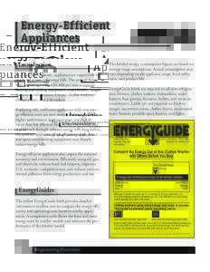 Energy-Efficient Appliances October 2002 Introduction In a typical U.S. home, appliances are responsible for