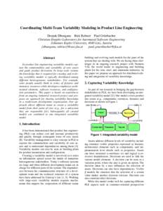 Coordinating Multi-Team Variability Modeling in Product Line Engineering