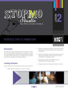 LESSON  2 Stop-Motion Animation Workshop