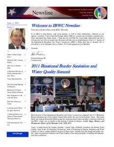 Newsline  International Boundary and Water Commission United States and Mexico United States Section Est. 1889