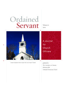 Ordained Servant Volume[removed]
