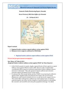    	
   Domestic	
  Media	
  Monitoring	
  Report,	
  Rwanda	
   	
  