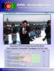 EUPOL - Serving Afghanistan Newsletter of the European Union Police Mission in Afghanistan 26th January[removed]