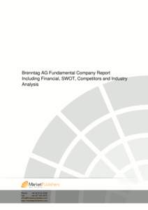 Brenntag AG Fundamental Company Report Including Financial, SWOT, Competitors and Industry Analysis Phone: +[removed]