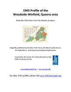 1943 Profile of the   Woodside‐Winfield, Queens area   