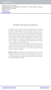 Cambridge University Press[removed]4 - The Politics of Everyday Life in Vichy France: Foreigners, Undesirables, and Strangers Shannon L. Fogg Frontmatter More information