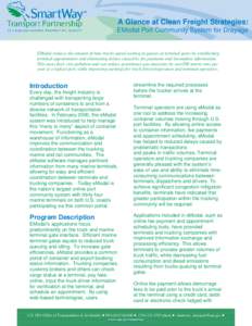 SmartWay Transport Partnership - A Glance at Clean Freight Strategies: EModal Port Community System for Drayage  (EPA420-F[removed])