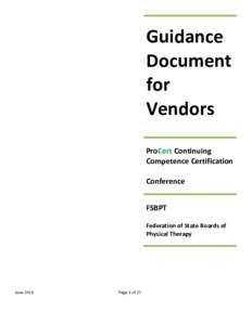 Guidance Document for Vendors ProCert Continuing Competence Certification