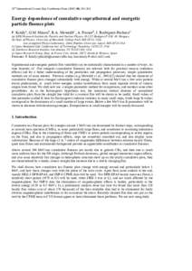 29th International Cosmic Ray Conference Pune[removed], [removed]Energy dependence of cumulative suprathermal and energetic particle fluence plots P. Királya, G.M. Masonb, R.A. Mewaldtc , A. Posnerd, J. Rodríguez-Pach