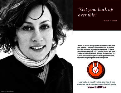 “Get your back up over this.” ~ Sarah Harmer R