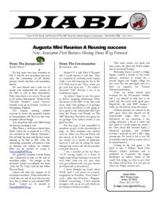 DIABLO Voice Of The Family And Friends Of The 508th Parachute Infantry Regiment Association- NovemberVol. 1, Nr. 3 Augusta Mini Reunion A Rousing success New Association First Business Meeting Shows Way Forward F