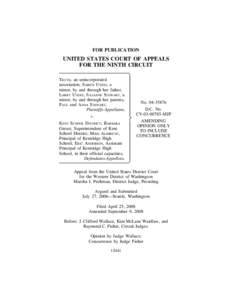 FOR PUBLICATION  UNITED STATES COURT OF APPEALS FOR THE NINTH CIRCUIT TRUTH, an unincorporated association; SARICE UNDIS, a