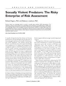 Law / Criminology / Mental health law / Crime / Violence against women / Sexually violent predator laws / Psychopathy / Kansas v. Crane / Child sexual abuse / Psychiatry / Medicine / Sex crimes