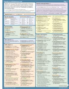 OpenGL 4.3 API Reference Card	  Page 1 OpenGL® is the only cross-platform graphics API that enables developers of software for PC, workstation, and supercomputing hardware to create highperformance, visually-compelling 