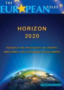 HORIZON 2020 research and innovation for growth , employment and sustainable development  September[removed]n°[removed]€