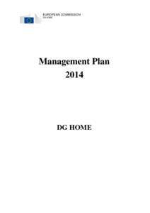 EUROPEAN COMMISSION DG HOME Management Plan 2014