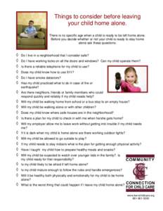 Things to consider before leaving your child home alone.color.pub