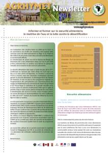 AGRHYMET Newsletter Bulletin mensuel d’information du Centre Régional AGRHYMET Avril 2010 www.agrhymet.ne Informer et former sur la securité alimentaire,