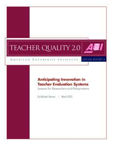 Teacher Quality 2.0 A M E R I C A N  E