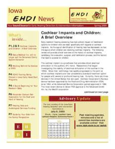 EHDI Spring 09 Newsletter.indd