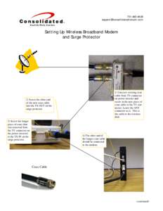 Setting Up Wireless Broadband Modem and Surge Protector