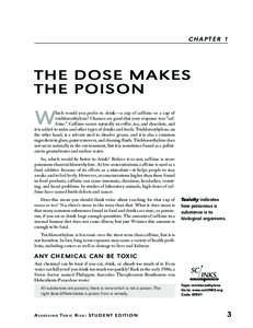 CHAPTER 1  THE DOSE MAKES THE POISON  W