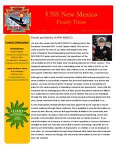 USS New Mexico Family Times V O L U M E 1 ,